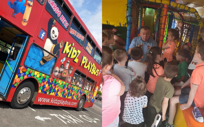 Junior scheme with the playbus and beautiful art to celebrate International Friendship Day